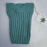 Hand Knitted Merino Baby Singlet/Vest  Prem Sea Green
