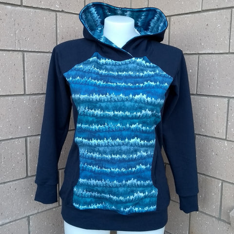 RTS Womans Hoodie Navy Forest Size 14