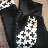 Woman's Black Joggers With Cross Pockets!